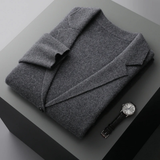 The Salerno Men’s Casual Knit Open Front Blazer Cardigan