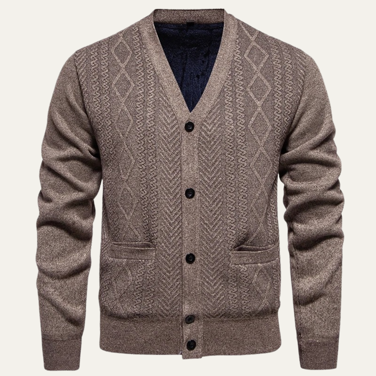 The Northwood Men’s V Neck Button Up Soft Knit Cardigan