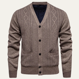 The Northwood Men’s V Neck Button Up Soft Knit Cardigan