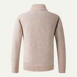 The Cala Luna Men’s Stand Collar Knit Zip Cardigan