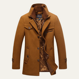 The Belgravia Men's Wool Blend Trench Coat with Quilted Lining