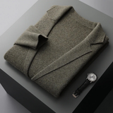 The Salerno Men’s Casual Knit Open Front Blazer Cardigan