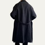 The Woolwich Men’s Smart Camel Wrap Wool Coat with Belt