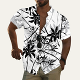 The Glencrest Park Men’s Timeless Tropical Coconut Print Hawaiian Beach Shirt