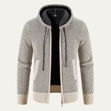 The Harrington Men’s Knitted Fleece Lined Zip Up Winter Hoodie Jacket