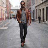 The Montalcino Men’s Brown Classic Leather Slip On Chelsea Boots