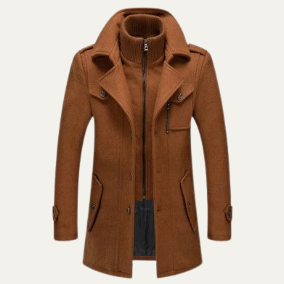 The Aberdeen Men’s Wool Blend Double Layer Coat