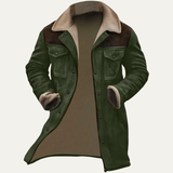 The Genoa Men’s Warm Winter Suede Fleece Lined Jacket with Pockets