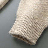 The Maplecrest Men's Merino Mock Neck Cashmere Zip-Up Cardigan