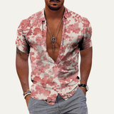 The Pinebrook Hill Men’s Tropical Coconut Print Hawaiian Beach Shirt