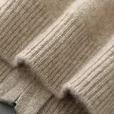 The Maplecrest Men's Merino Mock Neck Cashmere Zip-Up Cardigan