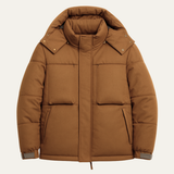 The Maple Gate Men’s Contrast Colour Hooded Puffer Jacket