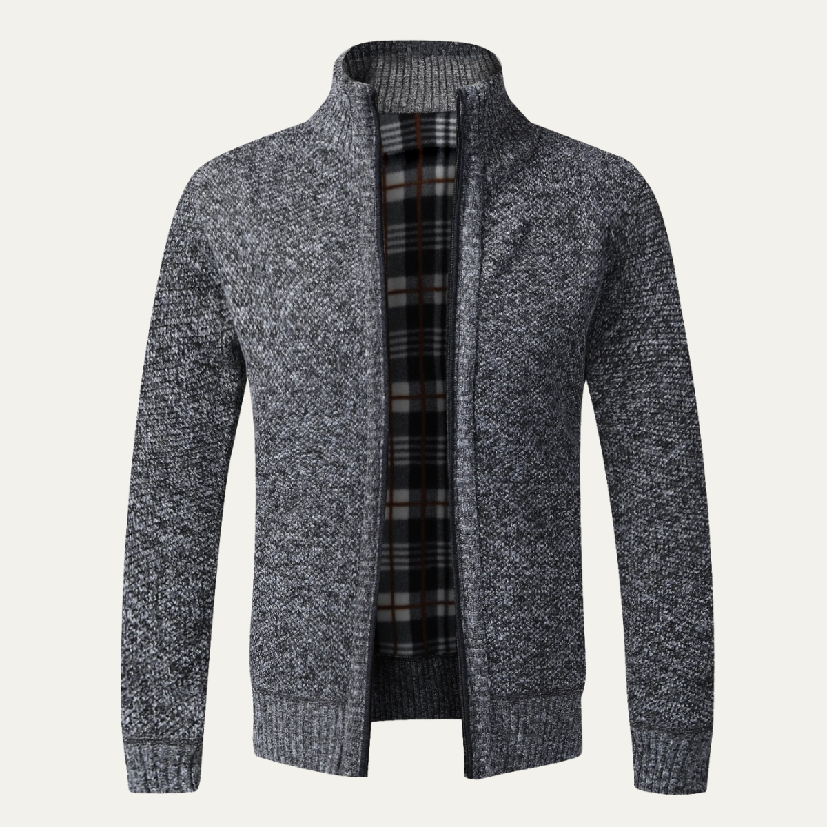 The Glasgow Men's Knitted Zip-Up Winter Cardigan