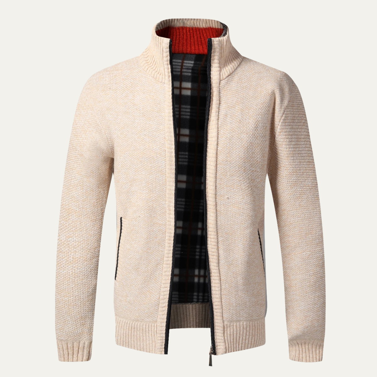 The Glasgow Men's Knitted Zip-Up Winter Cardigan