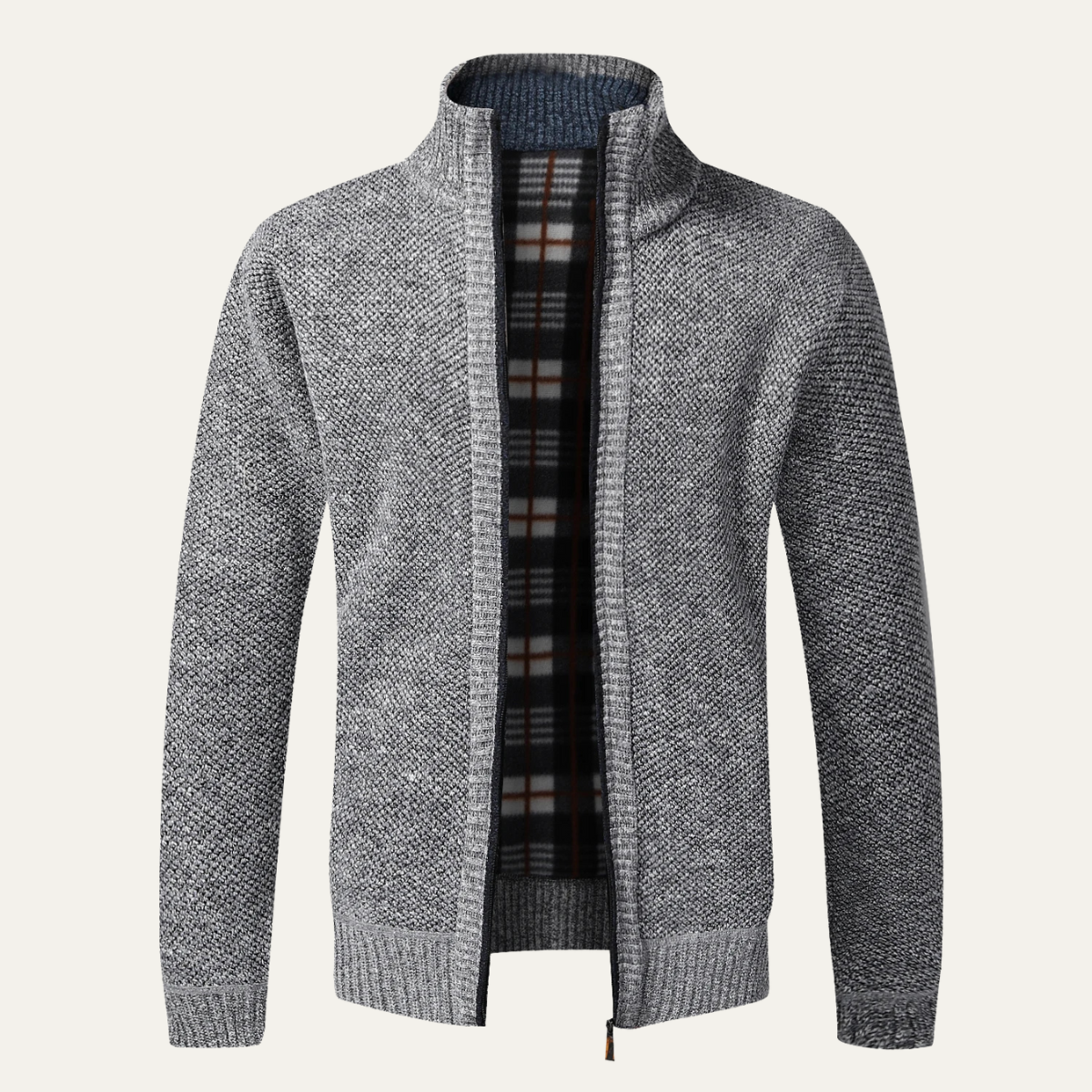 The Glasgow Men's Knitted Zip-Up Winter Cardigan