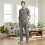 The Cedarbrook Men’s Breathable Relaxed Fit Linen Wide Leg Drawstring Pants