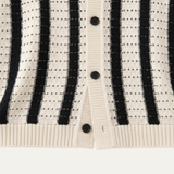 The Bristol Men’s Breathable Striped Knitted Polo Shirt