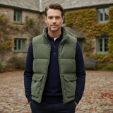 The Penzance Men's Corduroy Lightweight Quilted Gilet