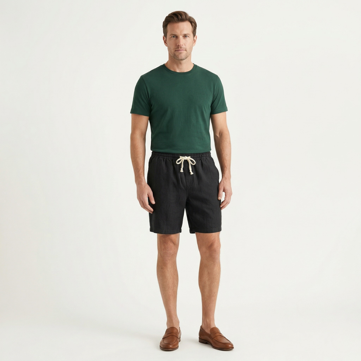 The Mapleford Men’s Casual Slim Fit Drawstring Beach Shorts