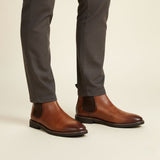 The Highlands Men's Durable Leather Chelsea Boots