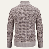 The Brackenridge Men’s  Warm Fleece Lined Thick Knitted Full Zip Jacket