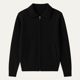 The Roma Men's Luxury Knitted Wool Zip Cardigan