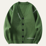 The London Men’s V Neck Button Up Knitted Winter Cardigan