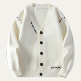 The London Men’s V Neck Button Up Knitted Winter Cardigan