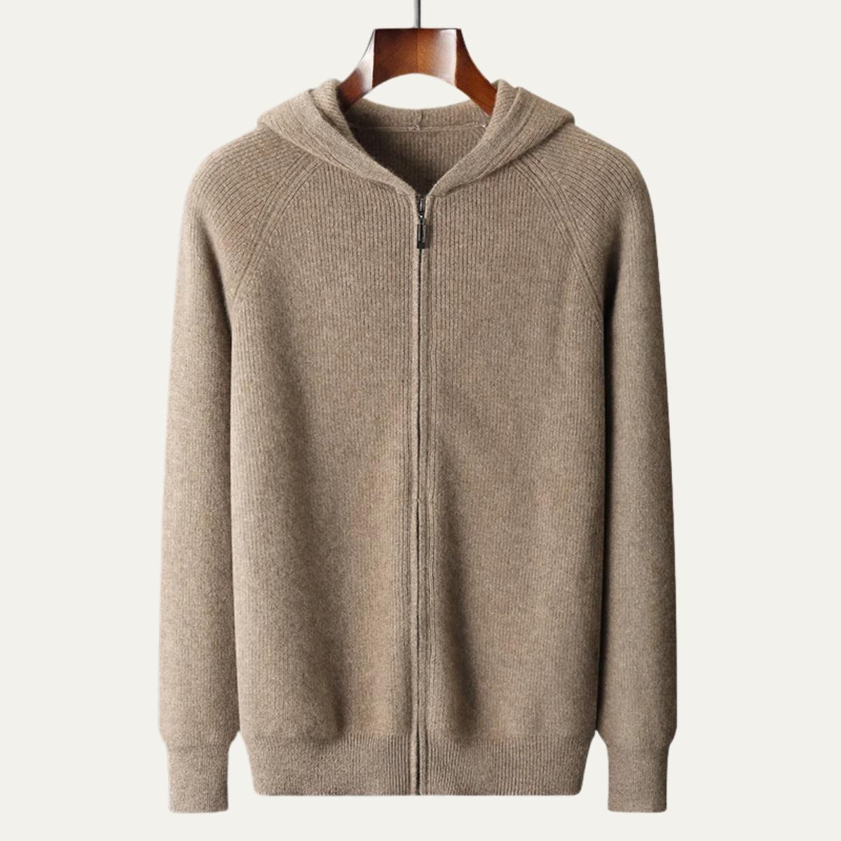 The Pamplona Men’s 100% Merino Wool Hooded Zip Up Cardigan