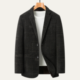 The Cornwall Men’s Slim Fit Checked Business Casual Work Jacket