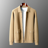 The Whitestone Cardigan – Men's 100% Merino Wool Knit Cardigan
