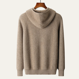 The Pamplona Men’s 100% Merino Wool Hooded Zip Up Cardigan