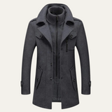 The Amersham Men's Smart Winter Trench Coat with Stand Collar