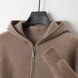 The Pamplona Men’s 100% Merino Wool Hooded Zip Up Cardigan