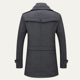 The Amersham Men's Smart Winter Trench Coat with Stand Collar