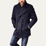 The Parma Men’s Slim Fit Casual Versatile Wool Peacoat