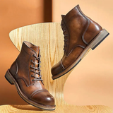 The Mantova Men's High Top Trendy Retro Leather Boots