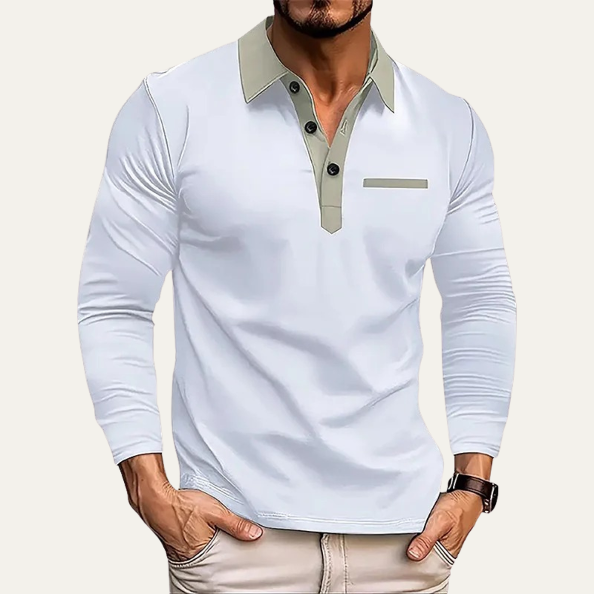 The Anacapri Men’s Casual Slim Fit Polo Sweater