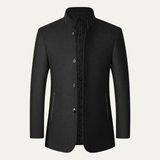 The Brescia Men’s Casual Stand Collar Woolen Winter Coat