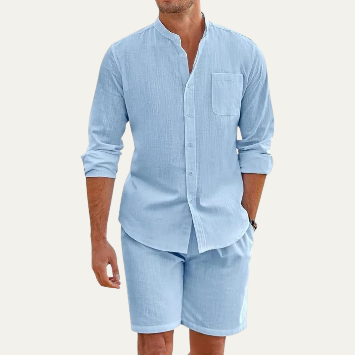 The Nottingham Men’s Lightweight Two Piece Summer Set – Fabric Beach Outfit