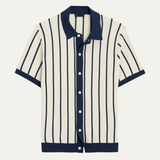 The Belgravia Men’s Smart Casual Striped Knit Polo Shirt