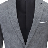 The Mandello Men’s Single Breasted Lightweight Slim Fit Linen Blazer Jacket