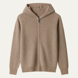 The Pamplona Men’s 100% Merino Wool Hooded Zip Up Cardigan