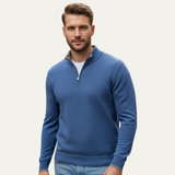 The Carver Men’s Soft Knit Casual Half Zip Cotton Sweater