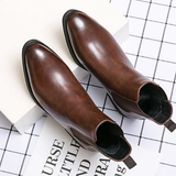 The Brookfall Men’s Elegant Leather Chelsea Dress Boots
