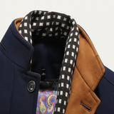 The Blenheim Men's Smart Casual Wool Trench Coat with Stand Collar