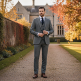 The Norwood Men’s Tweed 3 Piece Suit – Slim Fit Herringbone Jacket, Waistcoat & Trousers