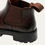 The Cagliari Men’s British Style Platform Leather Ankle Chelsea Boots