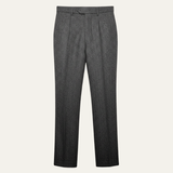 The Bridgecrest Men’s High Waisted Herringbone Retro Tweed Wool Pants