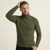 The Tavolara Men’s Slim Fit Turtleneck Ribbed Knit Sweater